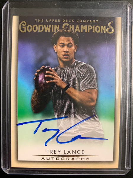 2021 UPPER DECK GOODWIN CHAMPIONS - TREY LANCE GOODWIN CHAMPIONS ON CARD AUTOGRAPHS