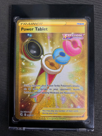 2021 POKEMON SWSH FUSION STRIKE POWER TABLET GOLD SECRET RARE 281/264 - PACK FRESH!