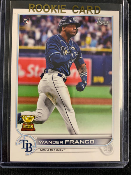 2022 TOPPS SERIES 1 BASEBALL #215 TAMPA BAY RAYS - WANDER FRANCO BASE ROOKIE CARD