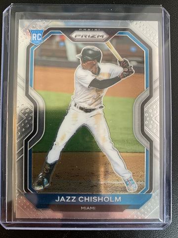 2021 PANINI PRIZM BASEBALL #136 MIAMI MARLINS - JAZZ CHISHOLM PRIZM ROOKIE CARD