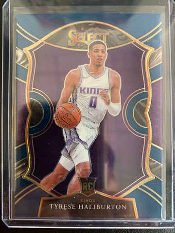 2020-2021 PANINI SELECT NBA BASKETBALL #72 SACRAMENTO KINGS - TYRESE HALIBURTON CONCOURSE LEVEL ROOKIE CARD