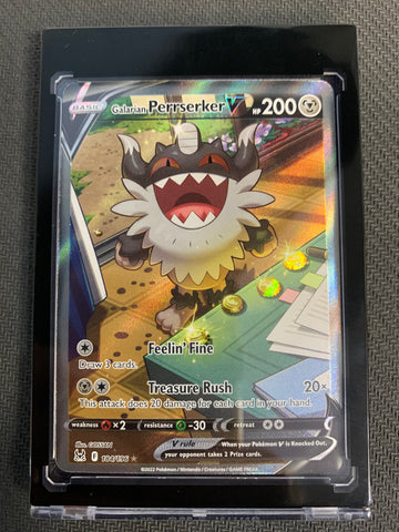 2022 POKEMON LOST ORIGIN GALARIAN PERRSERKER V ALTERNATE FULL ART #184/196 - PACK FRESH !