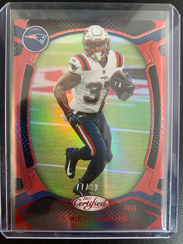 2021 PANINI CERTIFIED FOOTBALL #9 NEW ENGLAND PATRIOTS - DAMIEN HARRIS BASE SP PARALLEL NUMBERED 77/99