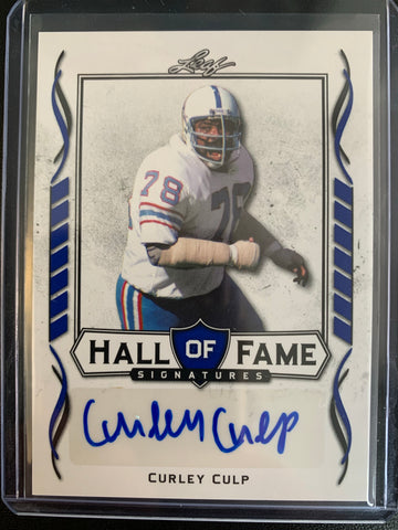 2021 LEAF SIGNATURE SERIES FOOTBALL #HOF-CC1 HOUSTON OILERS - CURLEY CULP HALL OF FAME SIGNATURES AUTO