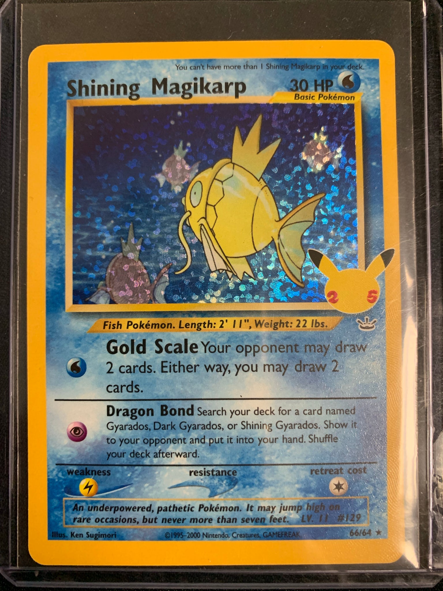 POKEMON 25TH ANNIVERSARY CELEBRATIONS - SHINING MAGIKARP 66/64
