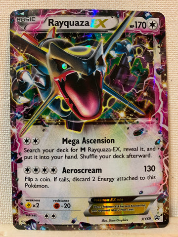 POKEMON RAYQUAZA EX ULTRA RARE BLACK STAR PROMO HOLO FOIL CARD XY69