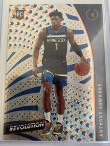 2020-2021 PANINI REVOLUTION NBA BASKETBALL #125 MINNESOTA TIMBERWOLVES - ANTHONY EDWARDS REVOLUTION ROOKIE CARD