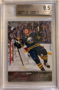 2015-16 UPPER DECK HOCKEY #451 BUFFALO SABRES - JACK EICHEL ROOKIE CARD GRADED BGS 9.5 GEM MINT