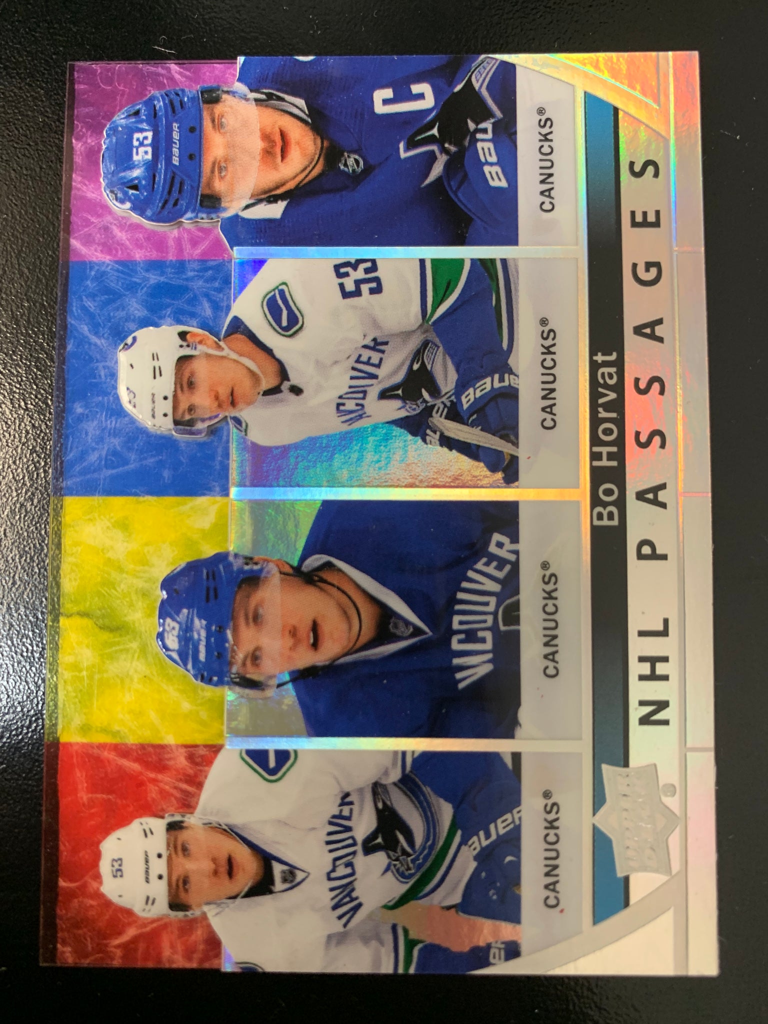 2021-22 UPPER DECK SERIES 2 HOCKEY #PA-10 VANCOUVER CANUCKS - BO HORVAT CLEAR NHL PASSAGES SSP INSERT