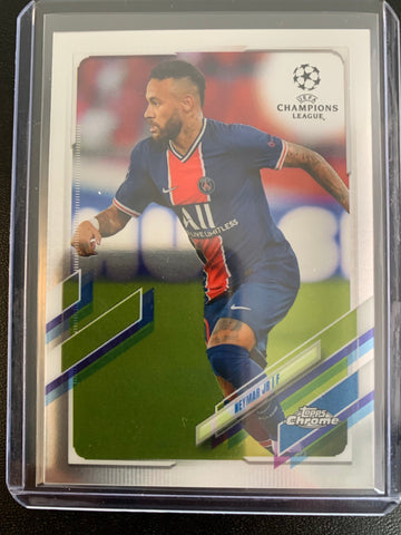 2021 TOPPS CHROME UEFA CHAMPIONS LEAGUE SOCCER #16 PARIS ST-GERMAIN - NEYMAR JR BASE CARD