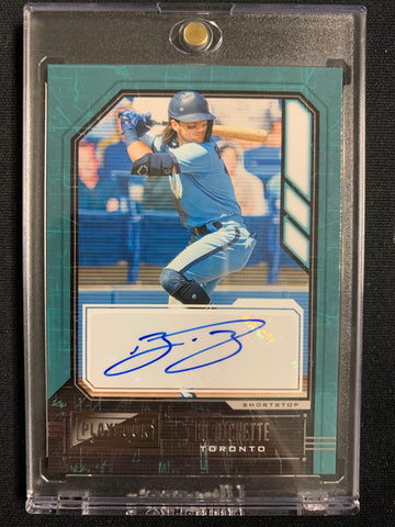 2021 PANINI CHRONICLES BASEBALL #PA-BO TORONTO BLUE JAYS - BO BICHETTE PLAYBOOK AUTO