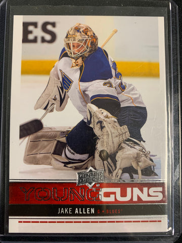 2012-13 UPPER DECK HOCKEY #244 ST.LOUIS BLUES - JAKE ALLEN YOUNG GUNS ROOKIE CARD