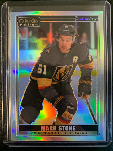 2020-21 UD O-PEE-CHEE PLATINUM HOCKEY #P-4 VEGAS GOLDEN KNIGHTS - MARK STONE SSP EASTER EGG