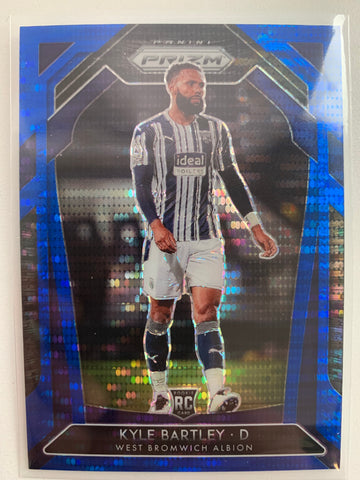 2020-2021 PANINI PRIZM EPL SOCCER #260 WEST BROMWICH - KYLE BARTLEY BLUE PARALLEL PRIZM ROOKIE CARD #'D 033/195