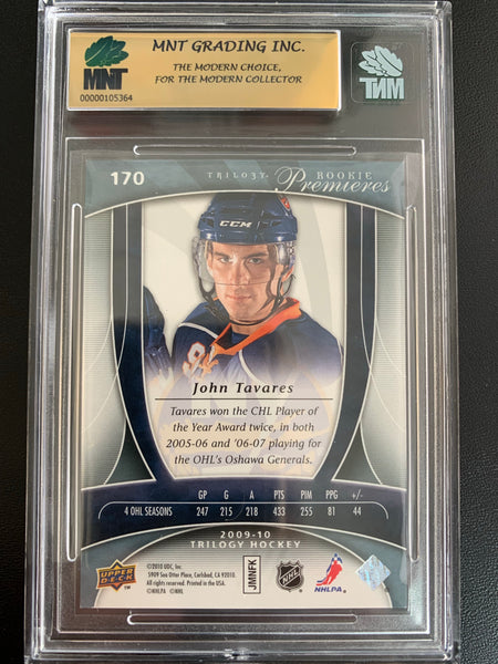 2009-10 UD TRILOGY HOCKEY #201 NEW YORK ISLANDERS - JOHN TAVARES ROOKIE PREMIERES ROOKIE CARD NUMBERED 023/499 GRADED MNT 9.5 GEM MINT