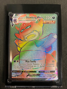 2021 POKEMON SW&SH CHILLING REIGN - GALARIAN SLOWKING VMAX SECRET RAINBOW RARE 207/198 - MINT