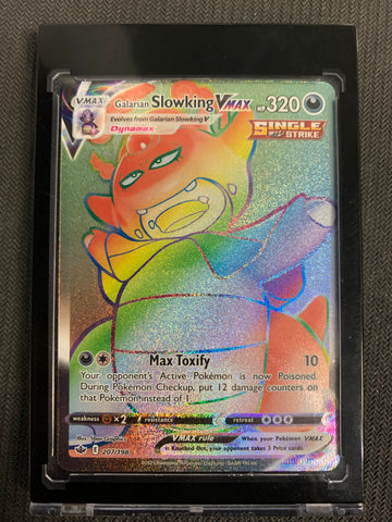 2021 POKEMON SW&SH CHILLING REIGN - GALARIAN SLOWKING VMAX SECRET RAINBOW RARE 207/198 - MINT