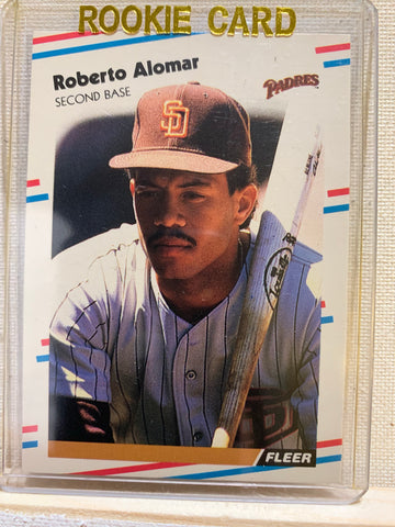 1988-89 FLEER BASEBALL UPDATE #U-122 - ROBERTO ALOMAR ROOKIE CARD RAW