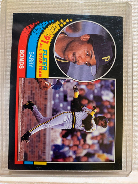 1991-92 FLEER BASEBALL #5 - BARRY BONDS ALL STAR INSERT CARD RAW