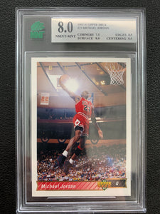 1992-93 UPPER DECK BASKETBALL #23 - MICHAEL JORDAN GRADED MNT 8.0 NMNT-MINT
