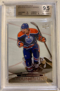 2011-12 UPPER DECK HOCKEY #214 EDMONTON OILERS - RYAN NUGENT-HOPKINS ROOKIE CARD GRADED BGS 9.5 GEM MINT