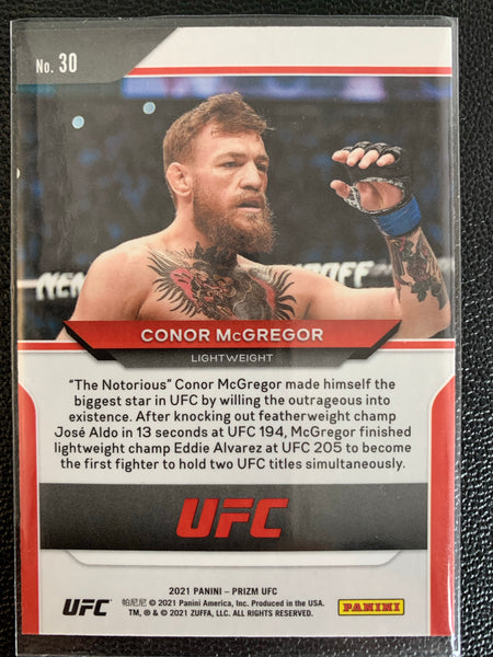2021 PANINI PRIZM UFC # 30 - CONOR MCGREGOR FIRST PRIZM CARD