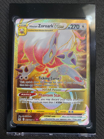 POKEMON SW&SH LOST ORIGIN - HISUIAN ZOROARK VSTAR SECRET GOLD RARE 213/196