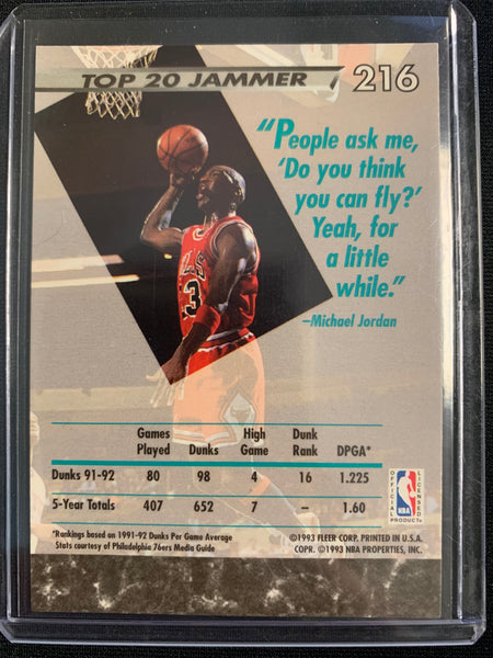 1992-93 FLEER ULTRA BASKETBALL #216 CHICAGO BULLS - MICHAEL JORDAN NBA JAM SESSION