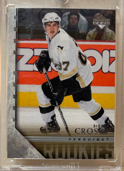 2005-06 UPPER DECK HOCKEY #201 PITTSBURGH PENGUINS - SIDNEY CROSBY YOUNG GUNS ROOKIE CARD RAW