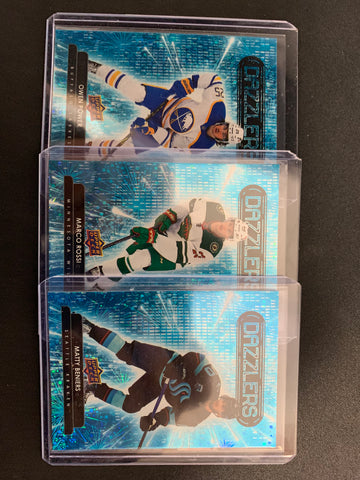 2022-23 UPPER DECK S1 HOCKEY - BLUE DAZZLERS ROOKIE LOT OF 3
