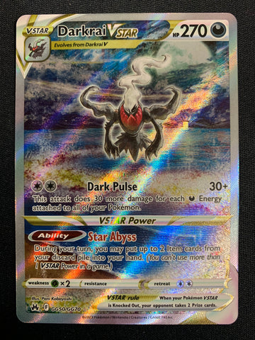 2023 POKEMON SWSH CROWN ZENITH GALARIAN GALLERY DARKRAI VSTAR ULTRA RARE ALT ART GG50 - PACK FRESH!