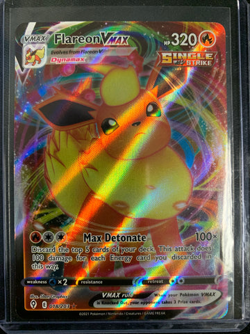 POKEMON SW&SH EVOLVING SKIES -  FLAREON VMAX ULTRA RARE 018/203