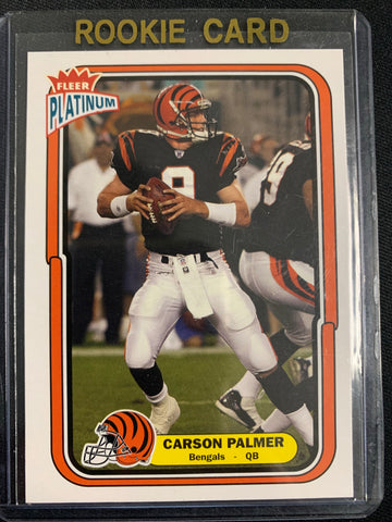 2004 FLEER PLATINUM NFL FOOTBALL #22 CINCINNATI BENGALS - CARSON PLAMER ROOKIE CARD - MINT