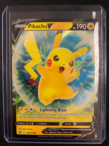 2022 POKEMON SWSH BLACK STAR PROMO PIKACHU V - SWSH198