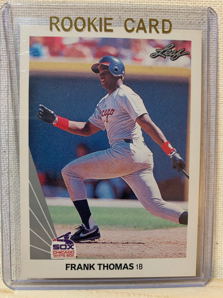 1990-91 LEAF BASEBALL #300 - FRANK THOMAS ROOKIE CARD RAW