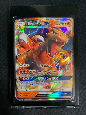 2017 POKEMON S&M BURNING SHADOWS CHARIZARD GX ULTRA RARE #20/147 - PACK FRESH