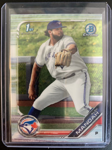 2019 BOWMAN DRAFT CHROME BASEBALL #BDC-3 TORONTO BLUE JAYS - ALEK MANOAH BOWMAN CHROME 1ST ROOKIE CARD