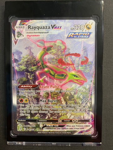 POKEMON SW&SH EVOLVING SKIES RAYQUAZA VMAX ALTERNATE ART SECRET RARE - 218/203