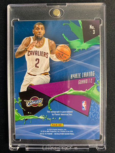 2015-16 PANINI REVOLUTION BASKETBALL #3 CLEVELAND CAVALIERS - KYRIE IRVING REVOLUTION ON CARD AUTOGRAPH