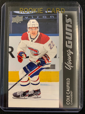 2021-22 UPPER DECK S1 HOCKEY #201 MONTREAL CANADIENS - COLE CAUFIELD YOUNG GUNS ROOKIE CARD