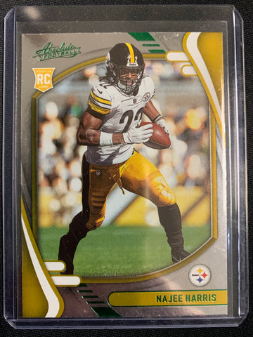 2021 PANINI ABSOLUTE FOOTBALL #111 PITTSBURGH STEELERS - NAJEE HARRIS GREEN PARALLEL ROOKIE