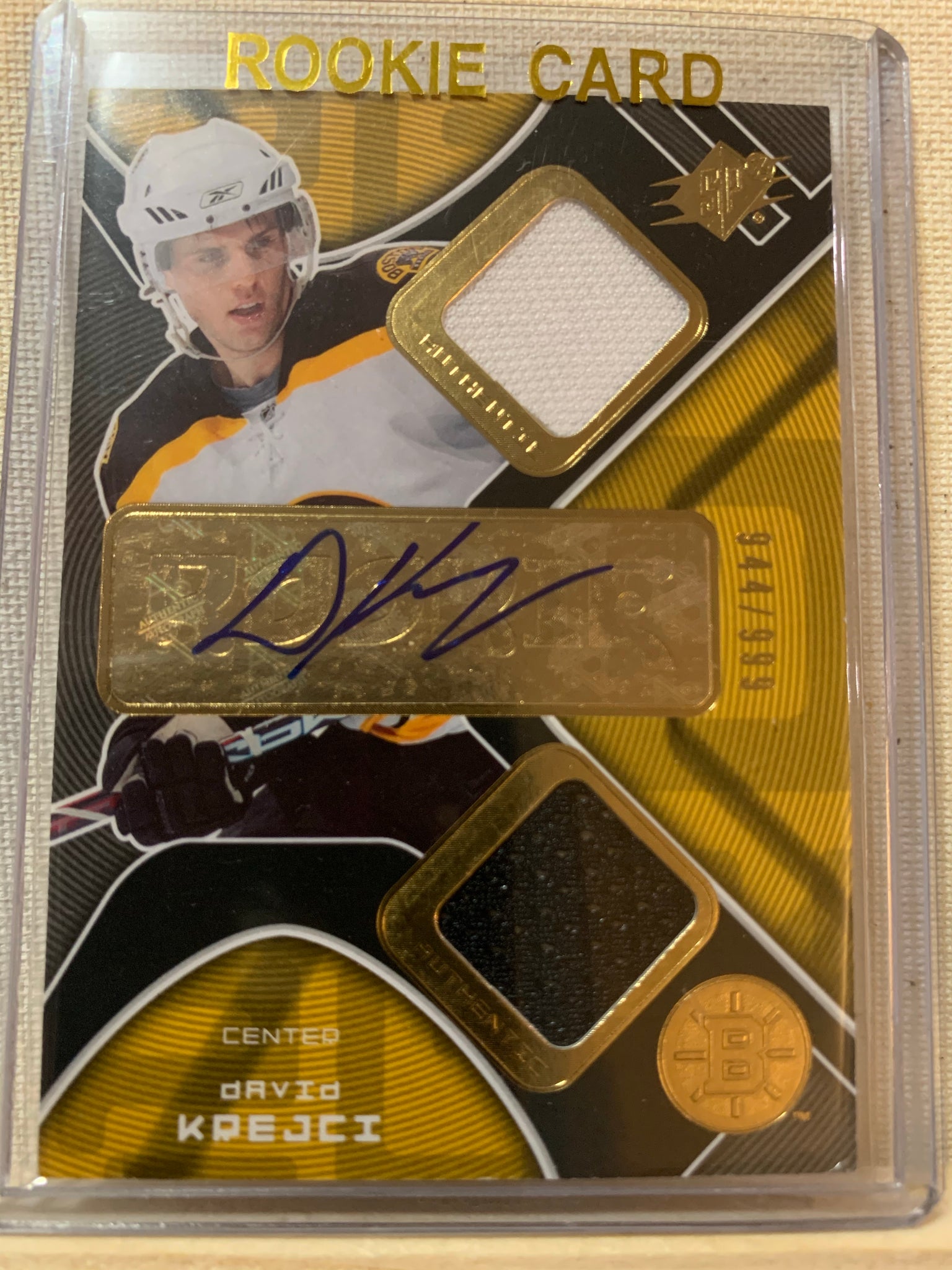 David Krejci Autographed Memorabilia