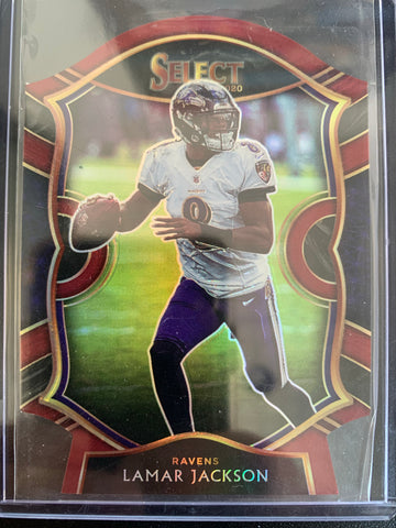 2020 PANINI SELECT FOOTBALL #3 BALTIMORE RAVENS - LAMAR JACKSON DIE CUT CONCOURSE CARD