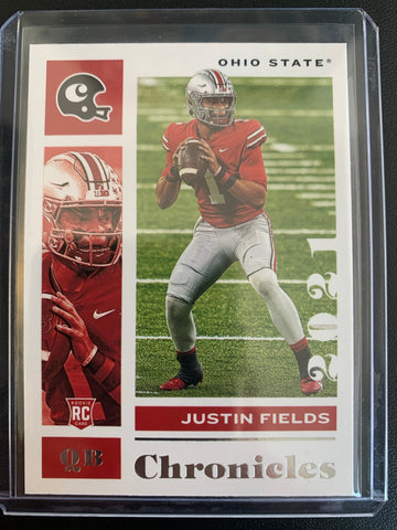 2021 PANINI CHRONICLES DRAFT PICKS FOOTBALL #2 CHICAGO BEARS - JUSTIN FIELDS CHRONICLES ROOKIE CARD