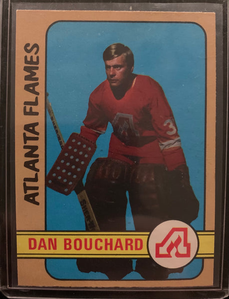 1972-73 O-PEE-CHEE HOCKEY #203 ATLANTA FLAMES - DAN BOUCHARD ROOKIE CARD RAW