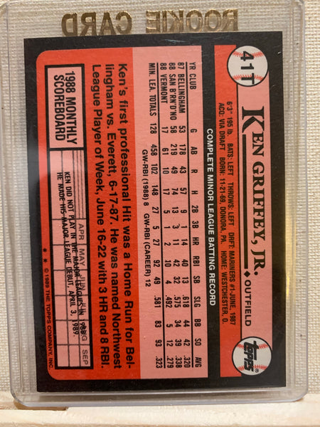 1989-90 TOPPS TRADED BASEBALL #41T - KEN GRIFFEY JR ROOKIE CARD RAW