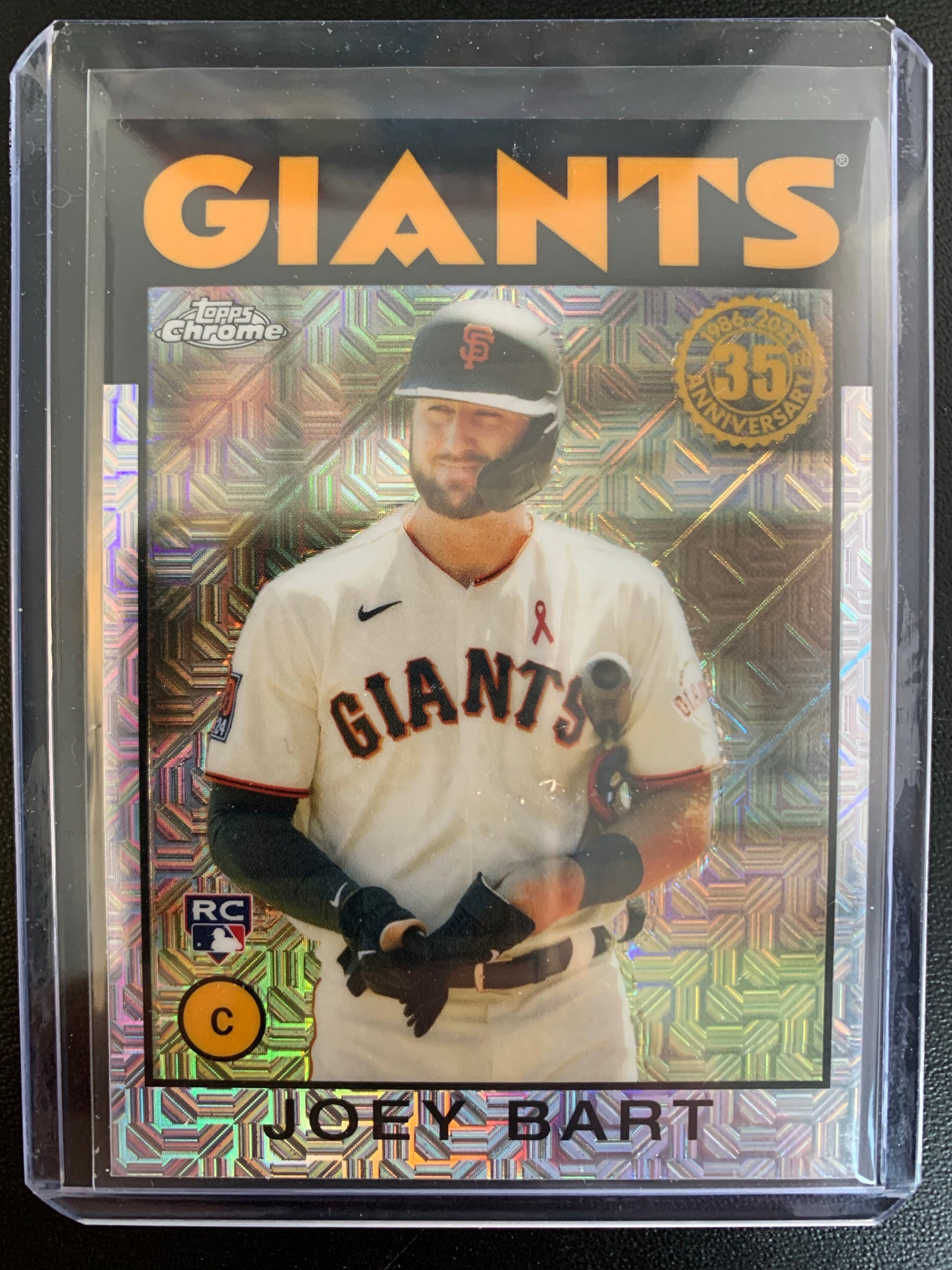 2021 TOPPS SERIES 1 BASEBALL #86BC-91 SAN FRANCISCO GIANTS - JOEY BART 86 TOPPS SILVER PACK CHROME REFRACTOR ROOKIE CARD
