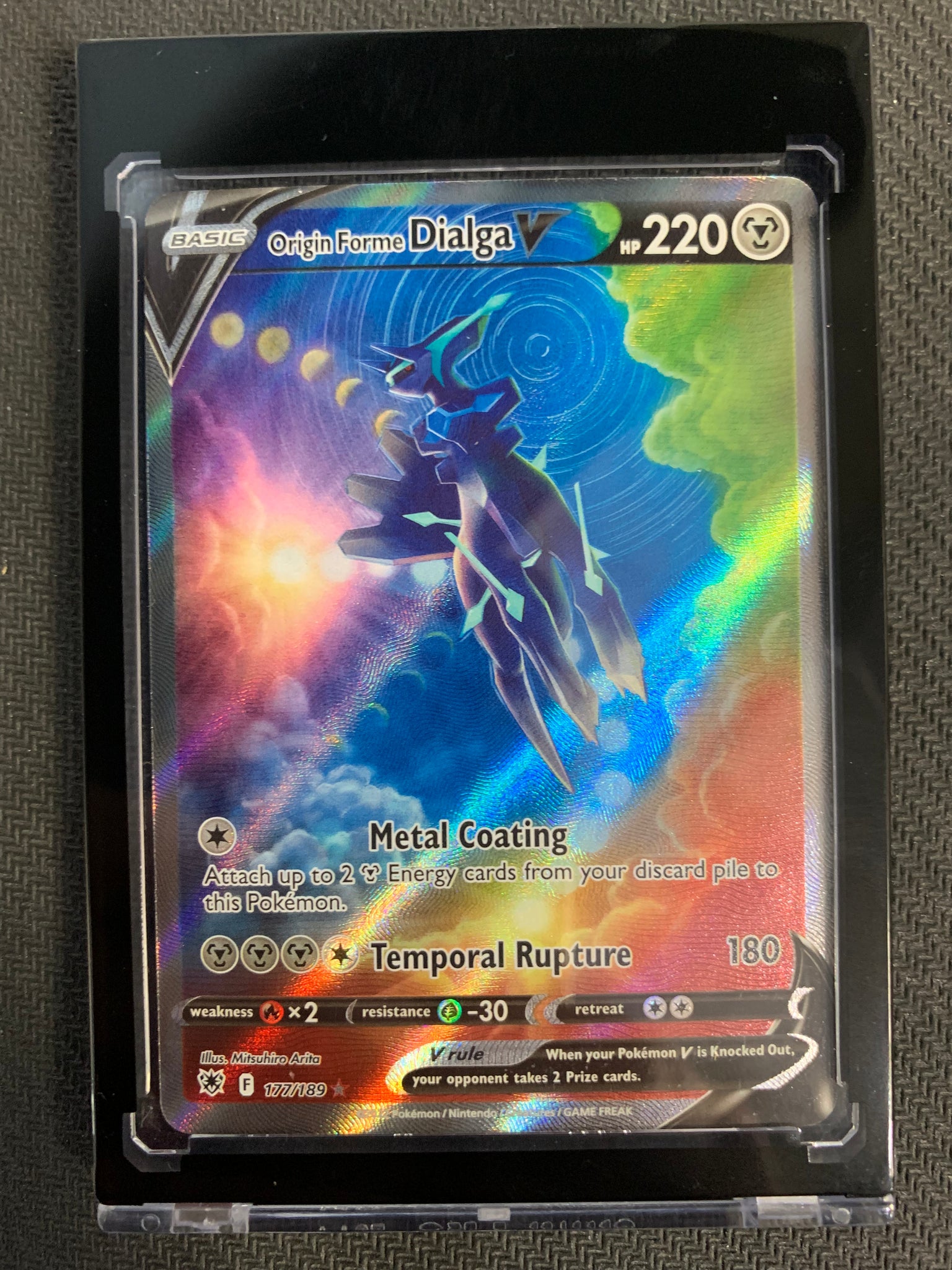 POKEMON SW&SH ASTRAL RADIANCE ORIGIN FORME DIALGA V ALTERNATE ART RARE - 177/189 - PACK FRESH