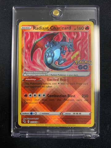 2022 POKEMON GO TCG RADIANT CHARIZARD HOLO RARE #011/078 - PACK FRESH !