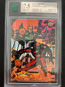 1992-93 UPPER DECK BASKETBALL FANIMATION #510 - BIRDMAN & AGENT 23 GRADED MNT 7.5 NR MNT+